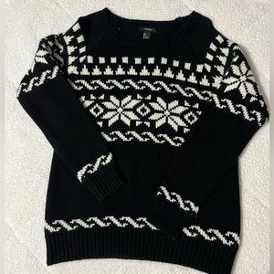 Snowflake print sweater